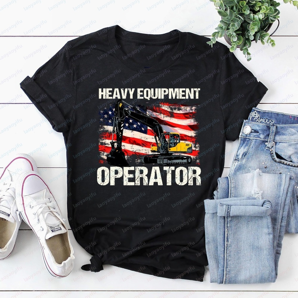 Heavy Equipment Operator Shirts - Summer Short Sleeve Fashion Men T