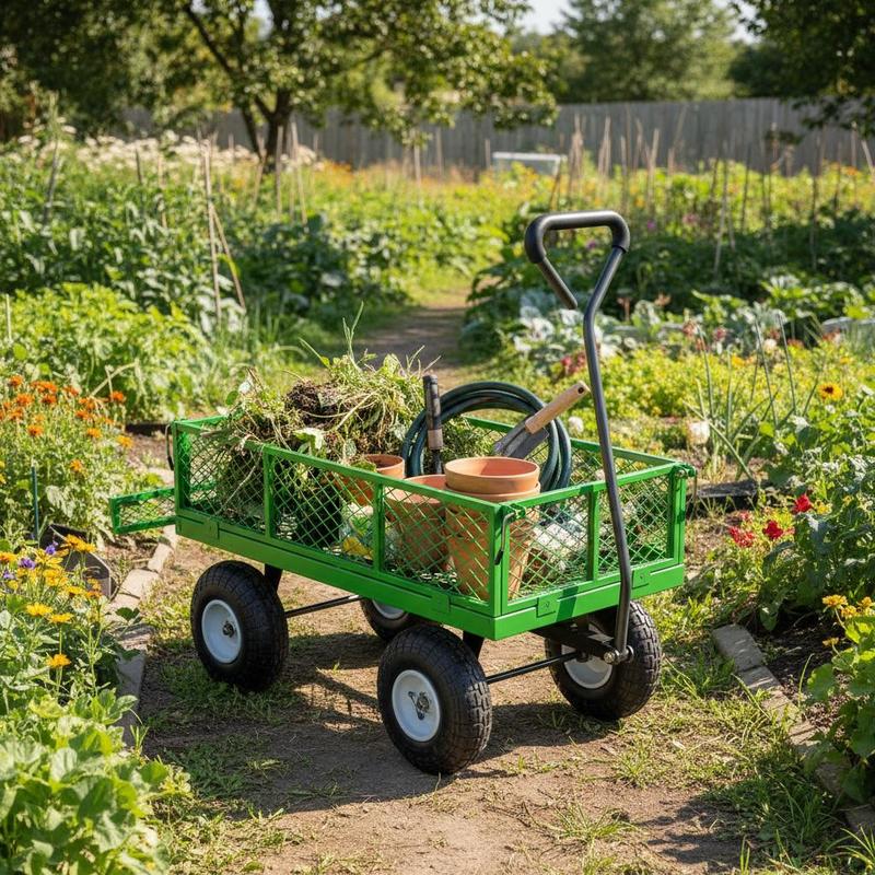 Steel Garden Cart 680 Lbs For  - Heavy Equipment Work 리뷰 및 가격