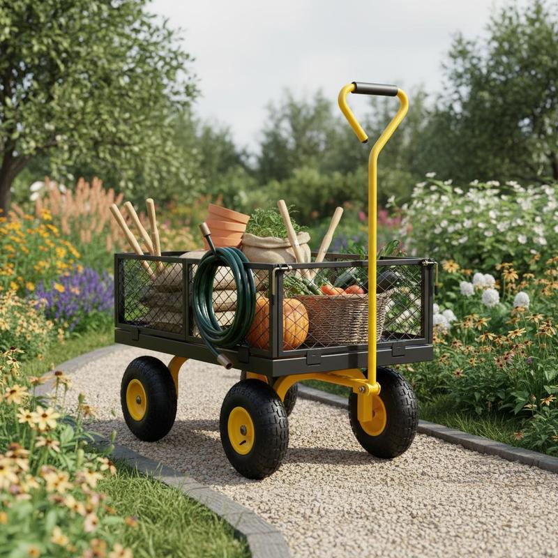 Steel Garden Cart 900 Lbs For  - Heavy Equipment Work 리뷰 및 가격