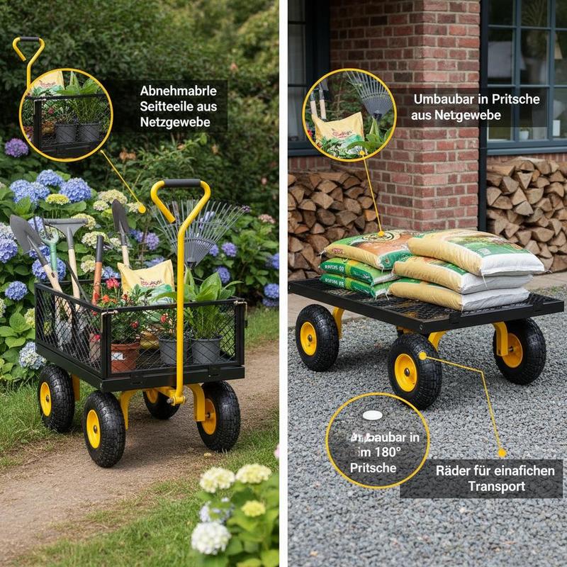 Steel Garden Cart 900 Lbs For  - Heavy Equipment Work 리뷰 및 가격