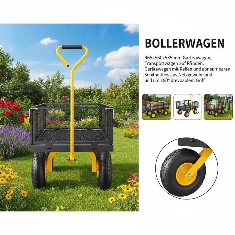Steel Garden Cart 900 Lbs For  - Heavy Equipment Work 리뷰 및 가격