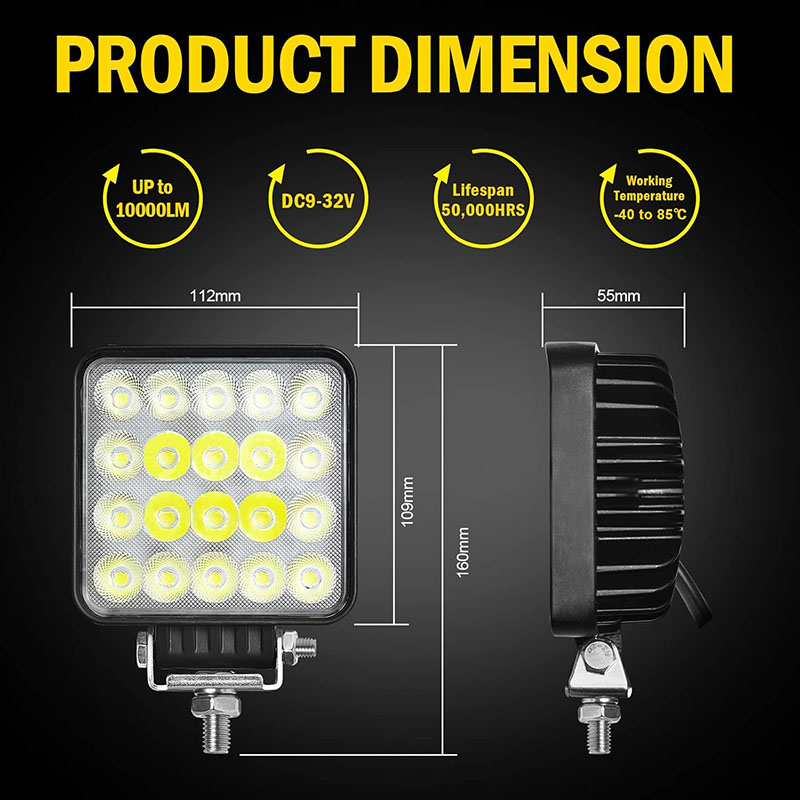 60W vehicle LED Work Light Spo - Heavy Equipment Work 리뷰 및 가격