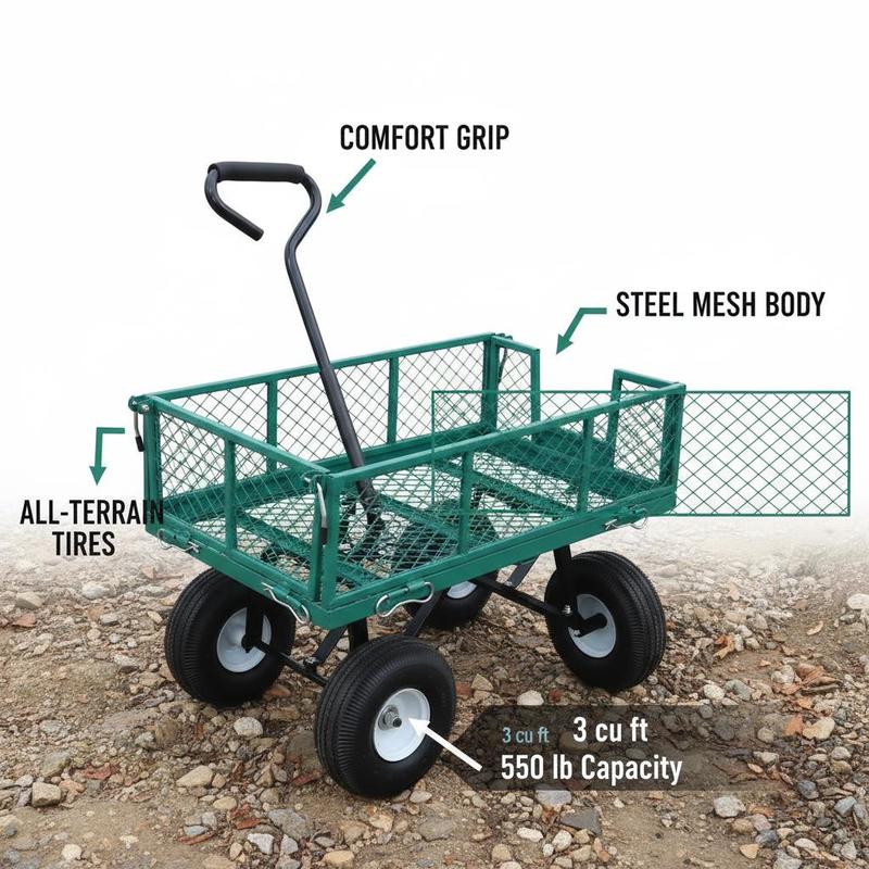 Iron Utility Wagon 34 x 18 Inc - Heavy Equipment Work 리뷰 및 가격