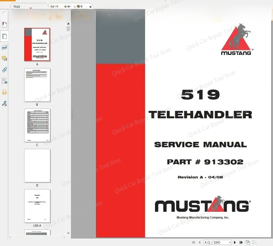 AutoCD Mustang Machinery Heavy - Heavy Equipment Pdf 리뷰 및 가격