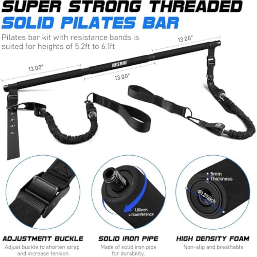 Pilates Bar Kit with Resistanc - Heavy Equipment Work 리뷰 및 가격